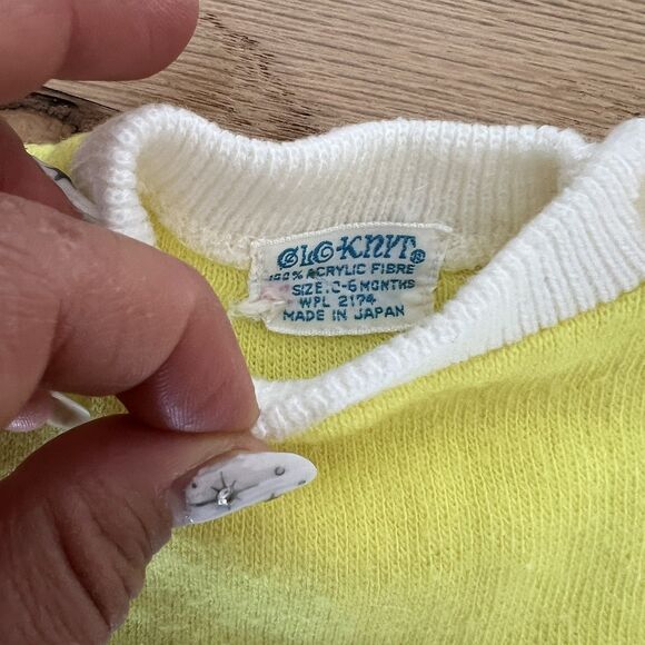 Vintage Baby Boy Clothes Lot of 11 0-6 Month pants one-piece shirt sweater vest - Picture 7 of 12